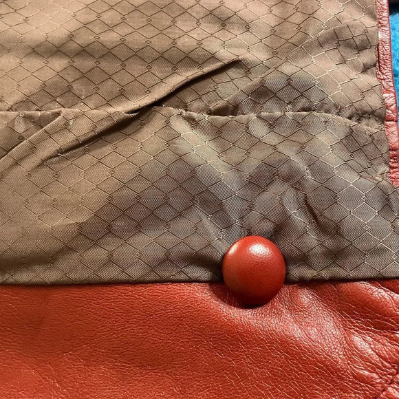 Vintage 70s Augusto Gonzalez Leather Blazer Medium - Picture 3 of 4
